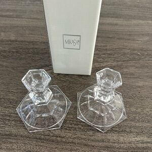 Mikasa Crystal Clear Candle Holders
